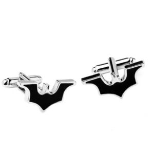 Bat shaped cufflinks, Batman style cufflinks, Dark Knight style